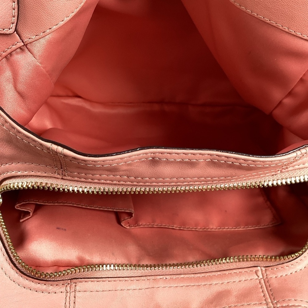 COACH 22485 VINTAGE ASHLEY TOSSED LASER CUT LEATHER SHOULDER BAG PINK CORAL HOB - Picture 11 of 16